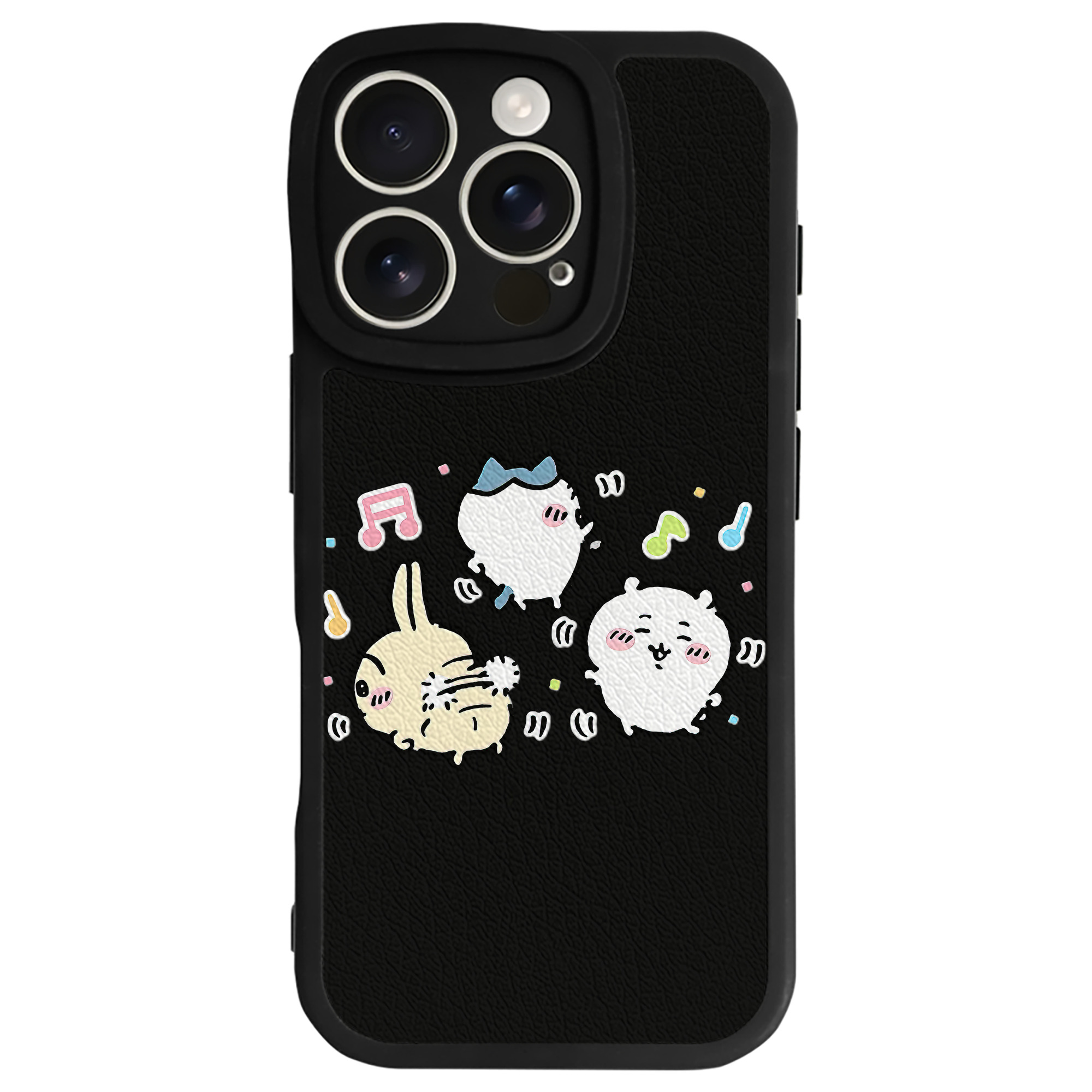 （画像用） ちいかわ うさぎ Chii-kawa usagi 【iPhone 16シリーズ対応】シリコンスマホケース（レザー調） 材質：シリコン